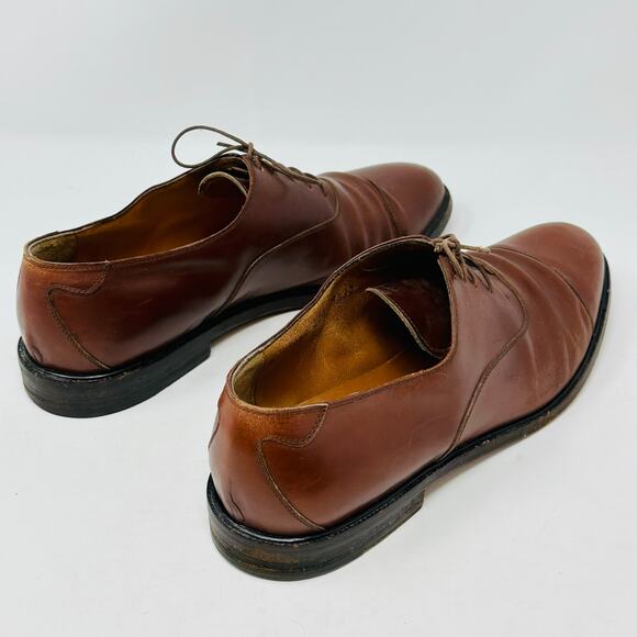 Salvatore Ferragamo Oxford Cap Toe Italian Leather Shoes - Picture 6 of 15